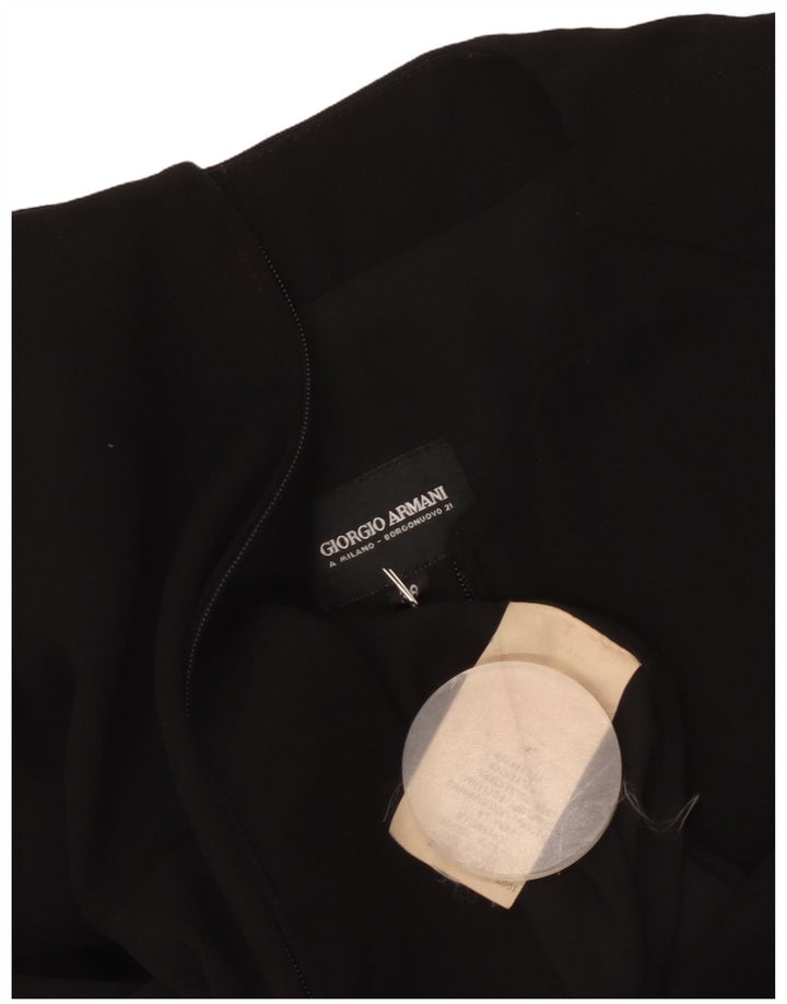 Giorgio Armani Veste Blazer Zippée Pour Femme IT 38 XS Laine Vierge Noire