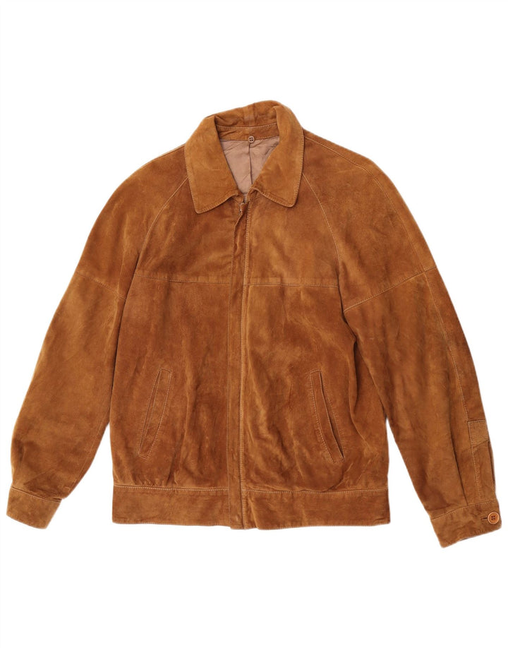 veste en daim homme vintage UK 36 Petit Beige