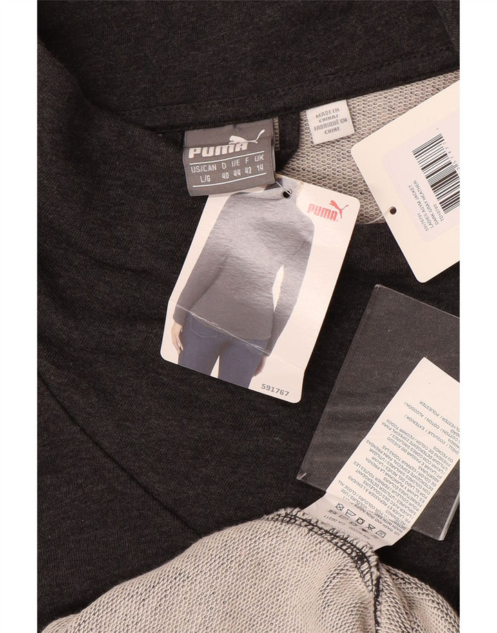 PUMA Veste de survêtement pour femme UK 14 Large Gris Coton