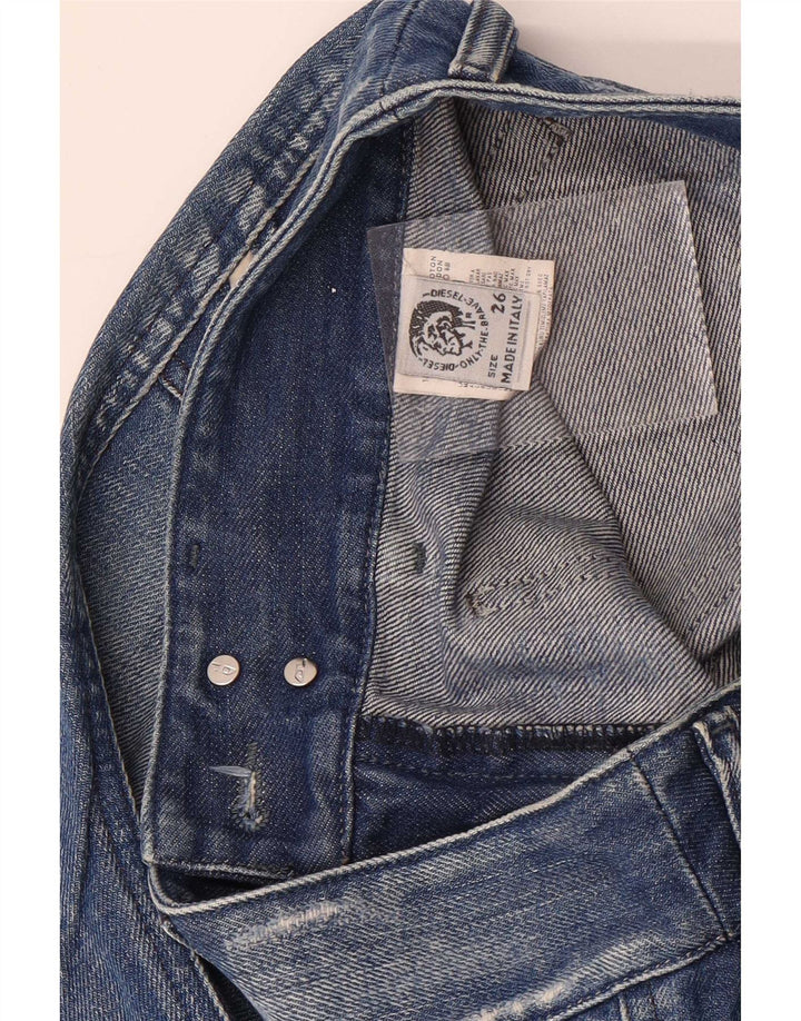 Diesel Jean court effet vieilli W26 L25 en coton bleu pour femme