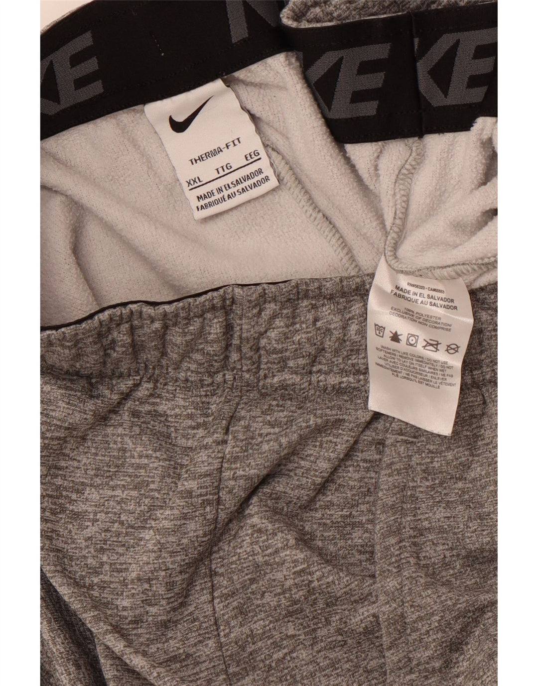 NIKE Pantalon de survêtement graphique Therma-Fit pour hommes, jogging 2XL, gris moucheté