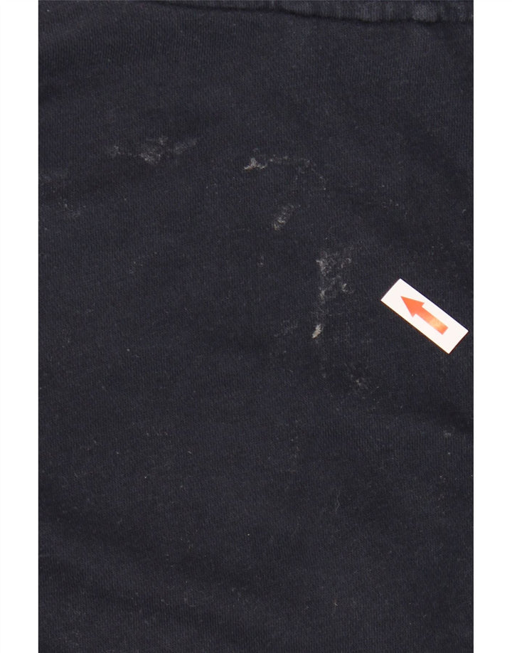 Adidas Pull à capuche zippé pour homme en coton bleu marine moyen