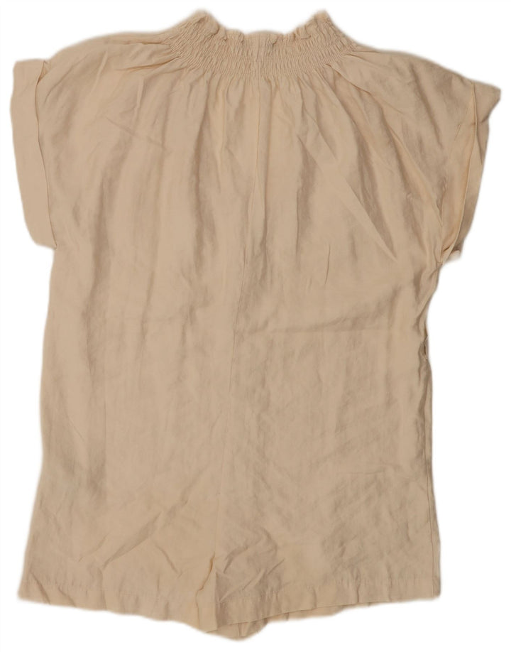 ZARA Femme Combishort Oversize UK 6 XS Beige Lyocell