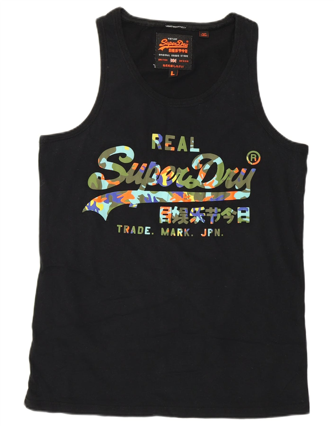 Superdry Débardeur Graphic Homme Large Noir Coton