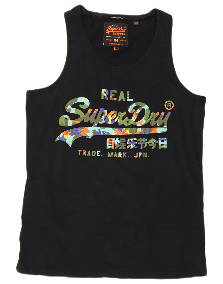Superdry Débardeur Graphic Homme Large Noir Coton
