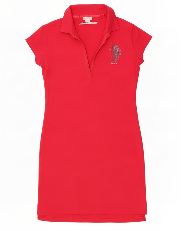 U.S. Polo Assn. Robe Polo Femme UK 10 Petit Coton Rose