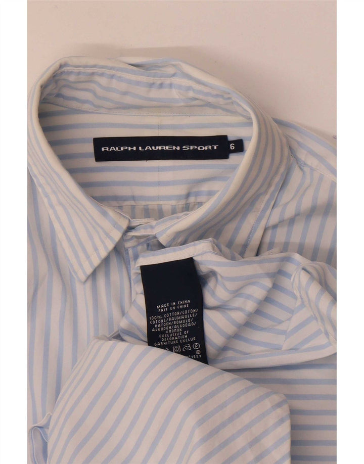 Ralph Lauren Chemise Femme US 6 Coton Bleu Moyen à Fines Rayures