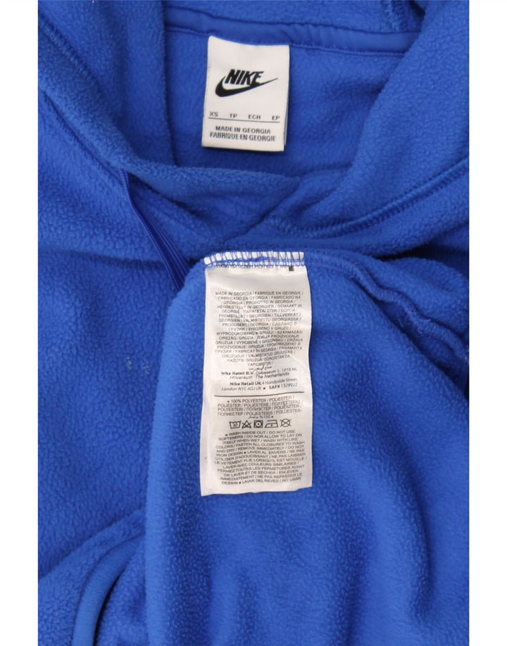 Nike Pull polaire à capuche pour homme XS Bleu Polyester