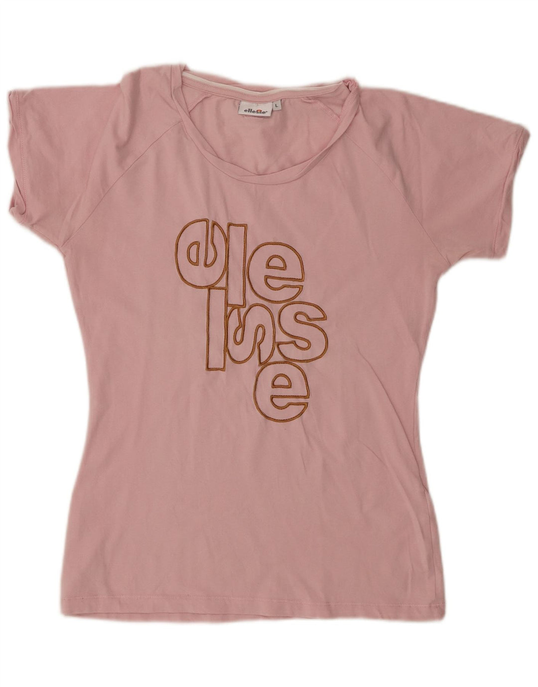Ellesse T-shirt graphique pour femme UK 14 Large Rose Coton