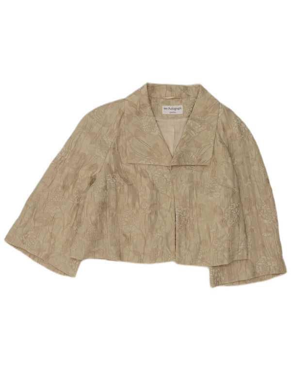 Marks & Spencer Veste boléro autographe pour femme UK 16 Large Beige Floral