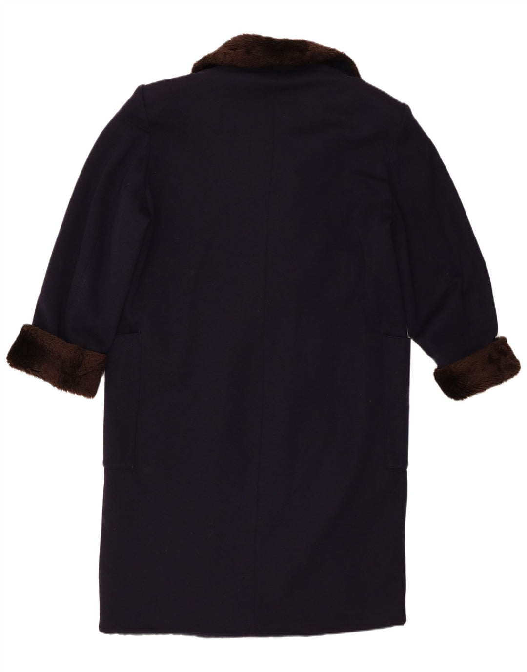 Sportmax Manteau croisé pour femme UK 16 Large Bleu marine