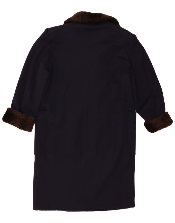 Sportmax Manteau croisé pour femme UK 16 Large Bleu marine