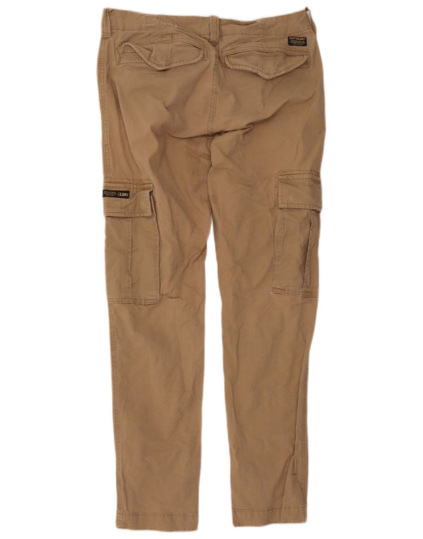 Superdry Pantalon Cargo Slim W30 L32 Homme Beige Coton