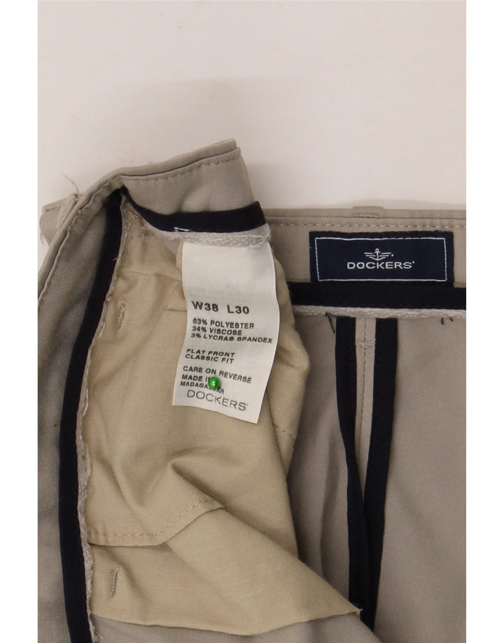 Dockers Pantalon de Costume Coupe Classique Homme W38 L30 Gris Polyester