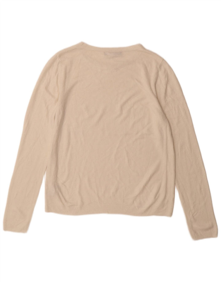 Marks & Spencer Pull col bateau pour femme UK 12 Acrylique blanc moyen