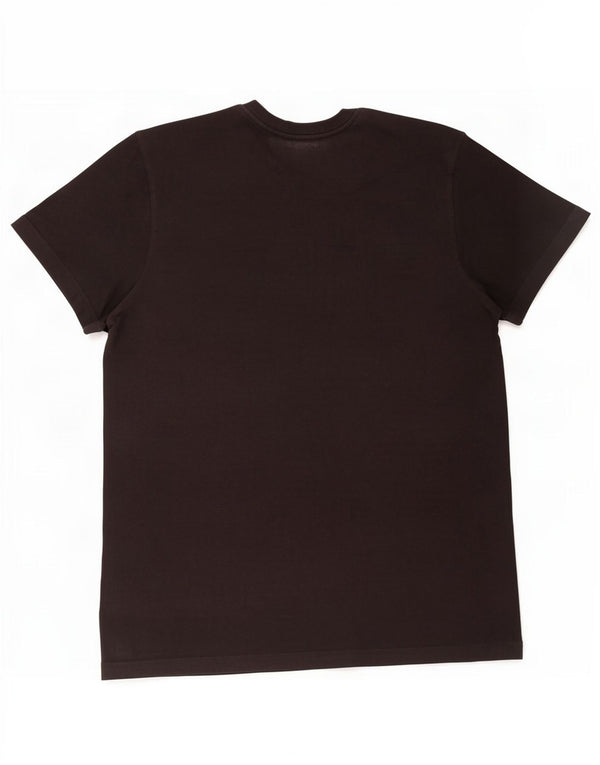 Adidas T-shirt graphique à trois rayures pour homme en coton noir moyen
