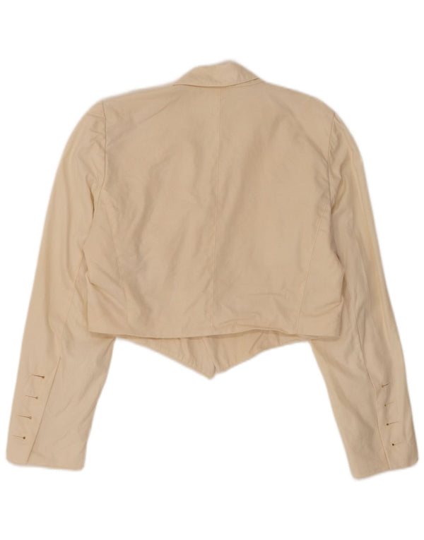 Escada Veste Boléro Ouverte Femme EU 36 Petit Coton Beige