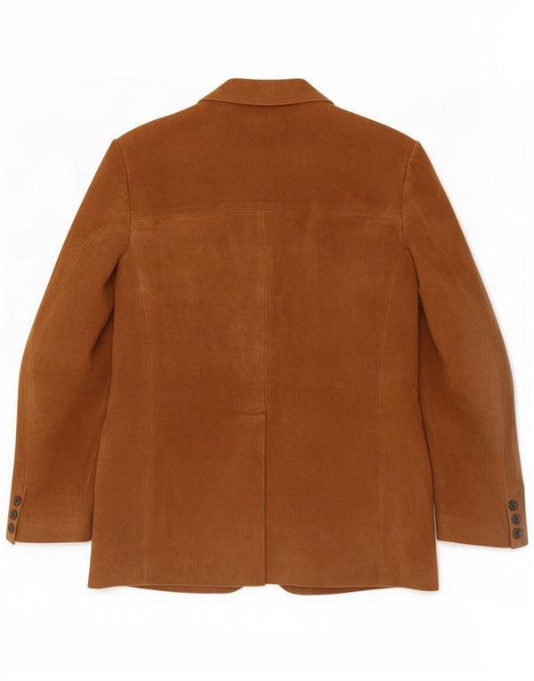 vintage Homme 3 Boutons Blazer En Daim Veste IT 50 Grand Marron