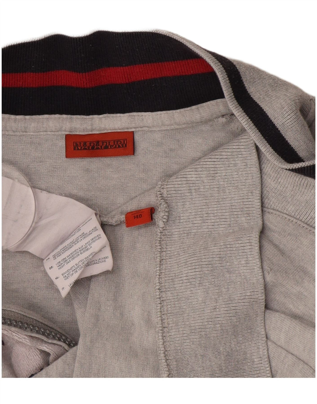 NAPAPIJRI Veste de Survêtement Graphique Garçon 9-10 Ans Gris Coton