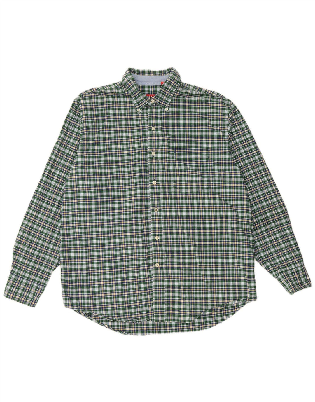 IZOD Chemise Homme Grand Carreau Vert Coton