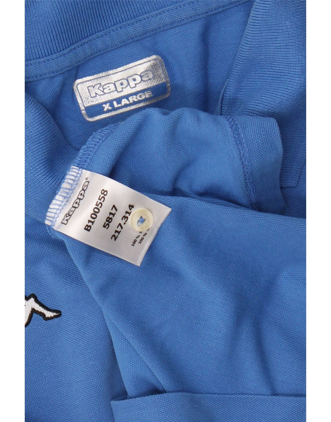 Kappa Polo Homme XL Bleu Coton