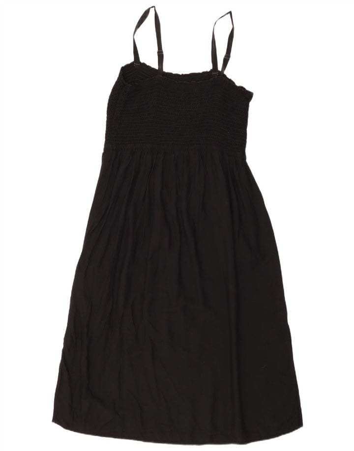 Marks & Spencer Robe Slip pour Femme UK 16 Grande Viscose Noire