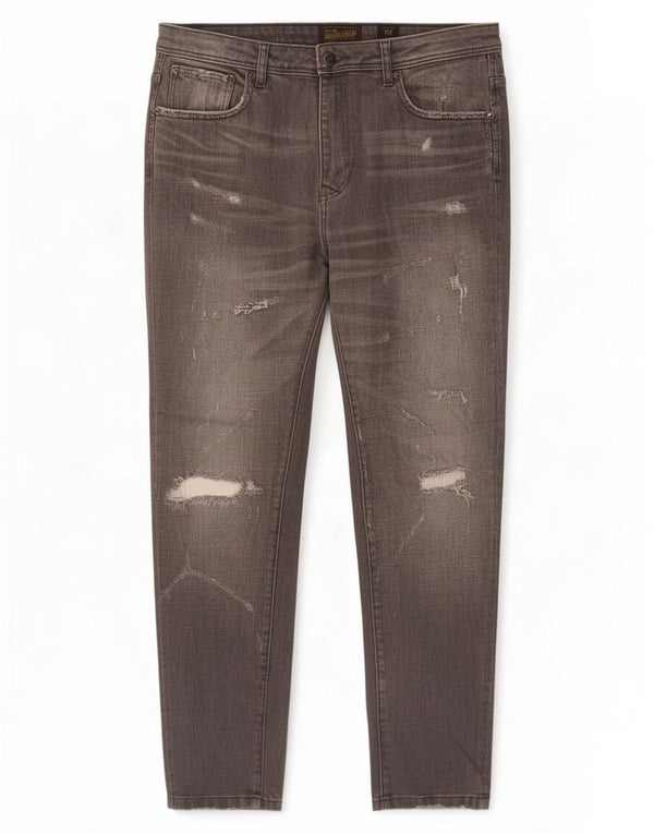 Zara Jean skinny vieilli pour homme EU 42 Large W32 L28 Gris Coton