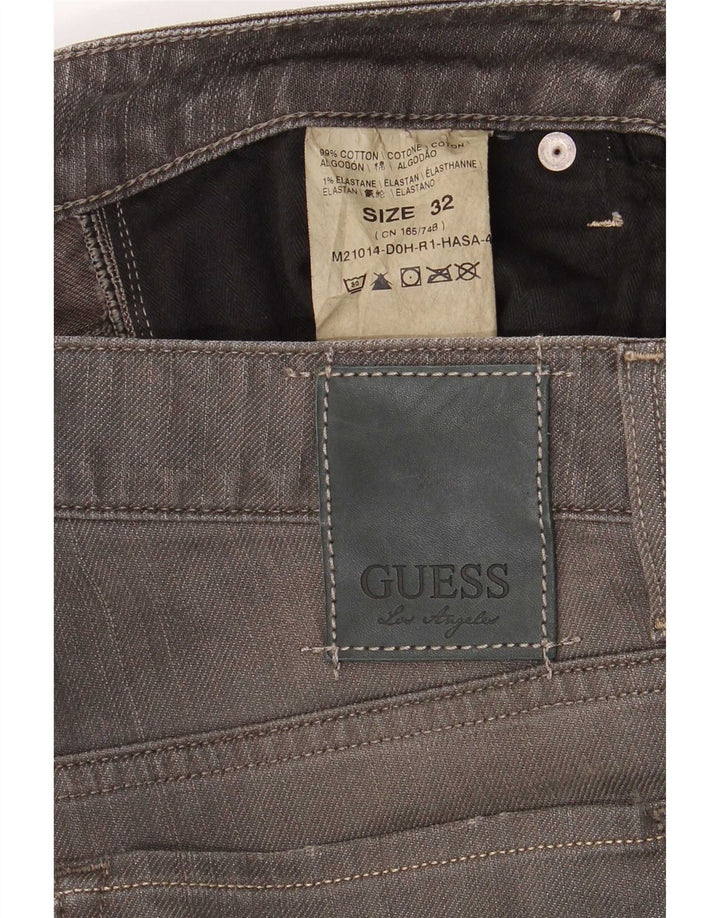 Guess Jean droit effet vieilli W32 L32 gris coton