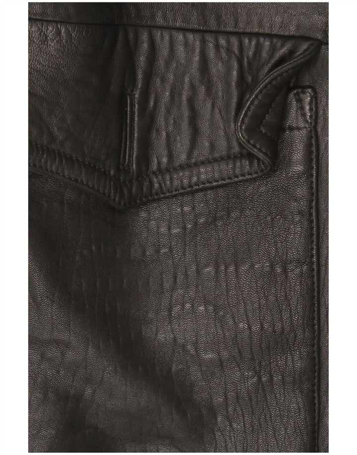 Henry Cottons Veste en cuir surdimensionnée pour femme IT 42 Cuir noir moyen