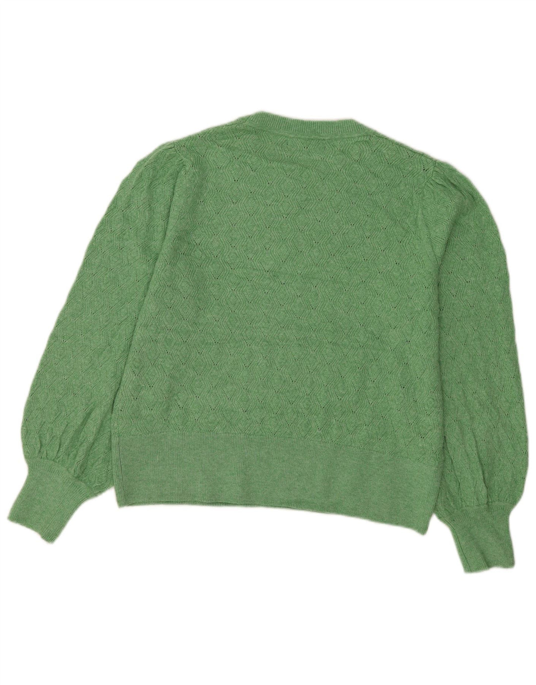 Marks & Spencer Pull à col rond pour femme UK 16 Large Vert Polyester