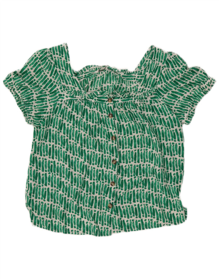 MONSOON Chemisier court surdimensionné pour femme UK 16 Grand vert rayé