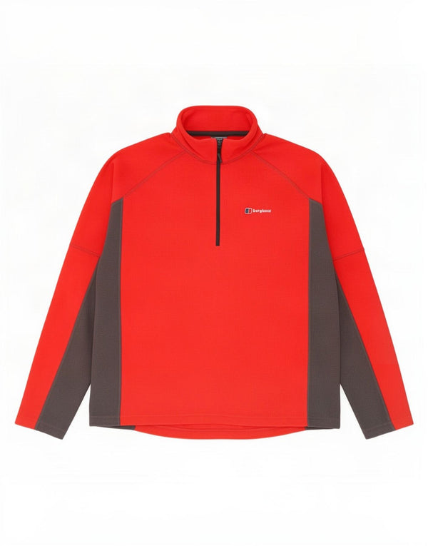 Berghaus Pull Polaire Col Zippé Homme XL Rouge Colorblock