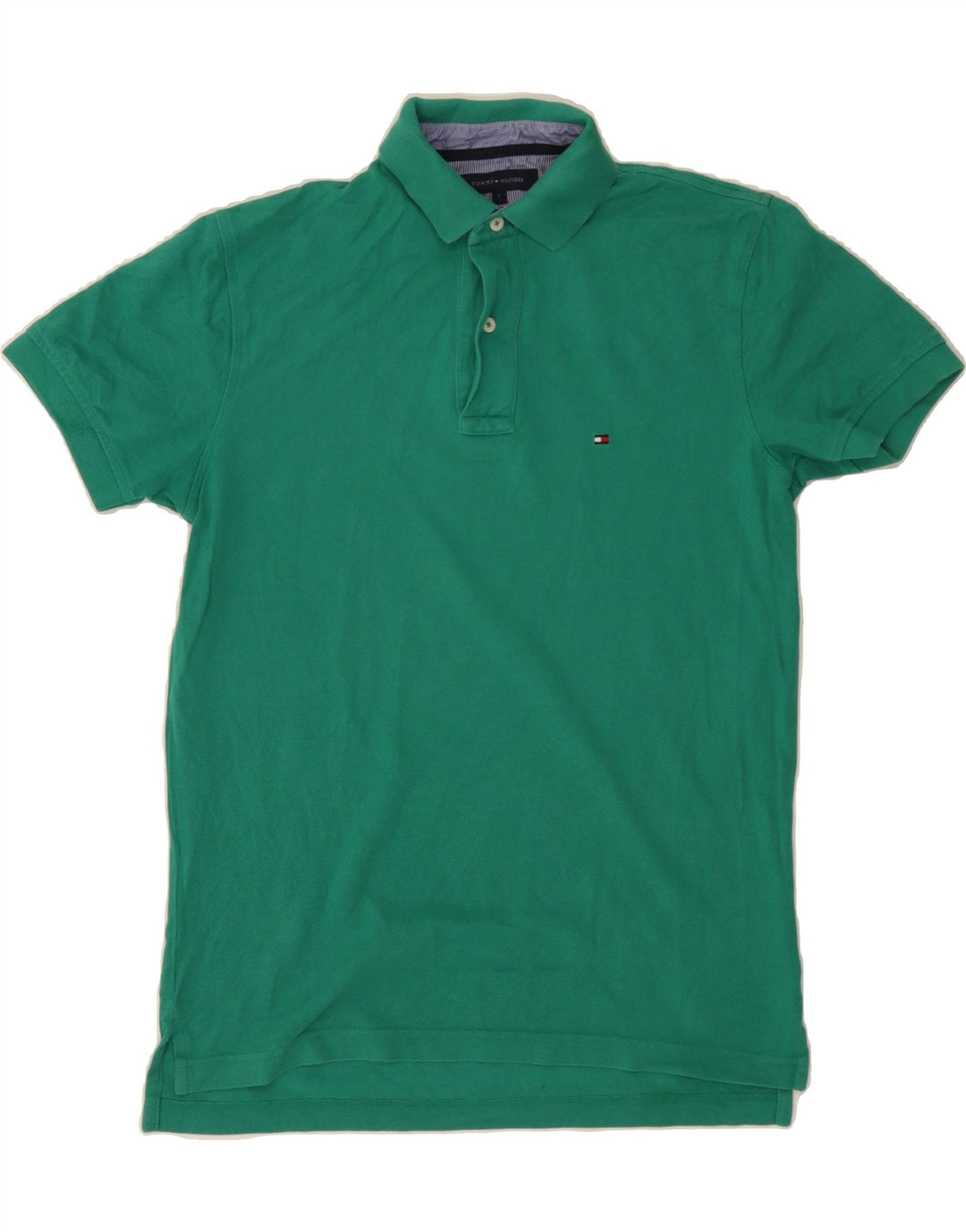 TOMMY HILFIGER Mens Polo Shirt Small Green Cotton Vintage Tommy Hilfiger and Second-Hand Tommy Hilfiger from Messina Hembry 