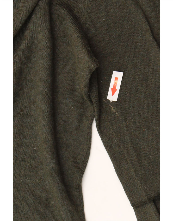 Massimo Dutti Pull col V pour femme UK 12 Vert moyen