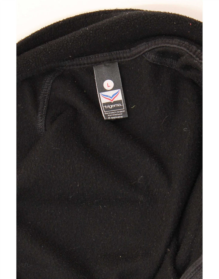 Trigema Veste polaire pour femme UK 16 Large Noir Polyester