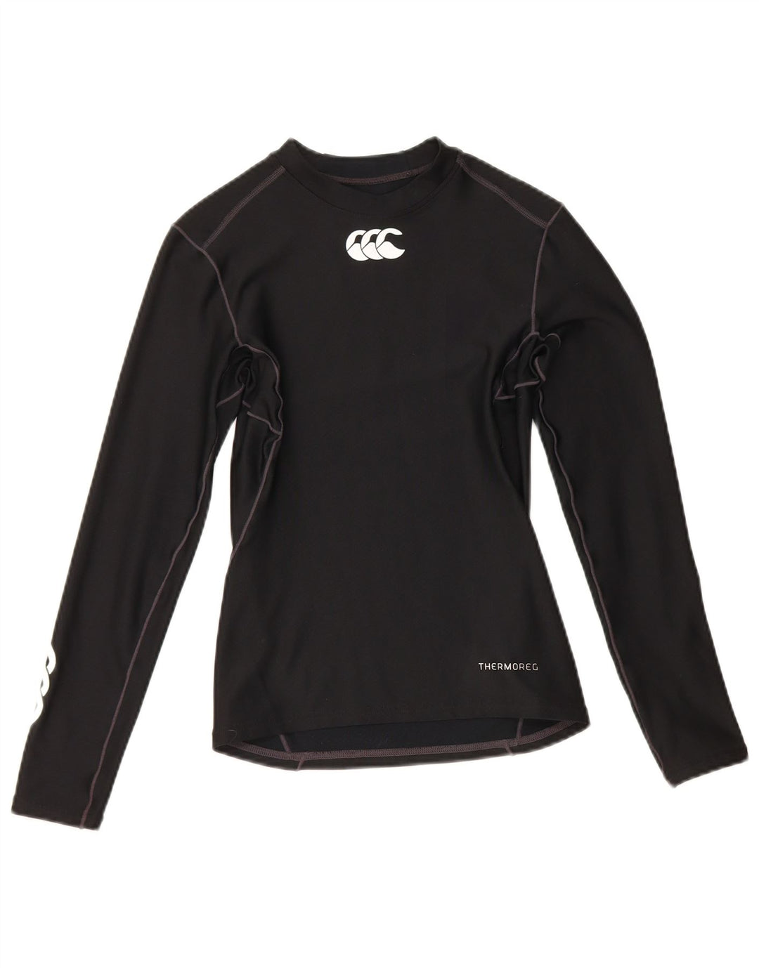 Canterbury Haut graphique à manches longues pour femme UK 44 Large Noir Polyester