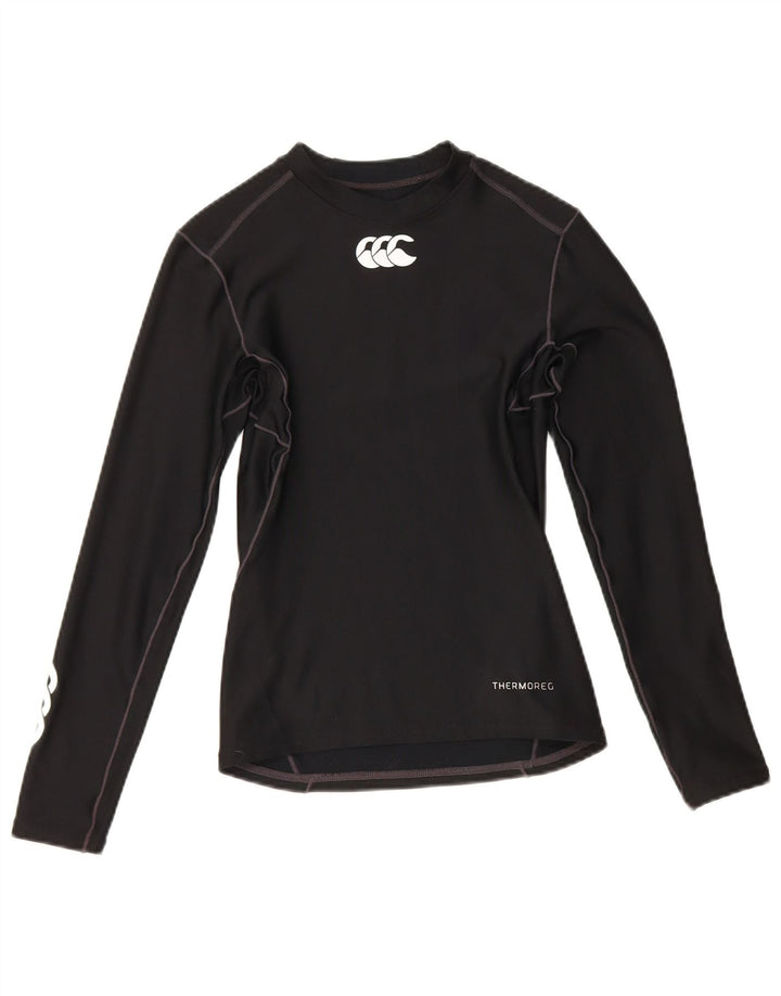 Canterbury Haut graphique à manches longues pour femme UK 44 Large Noir Polyester