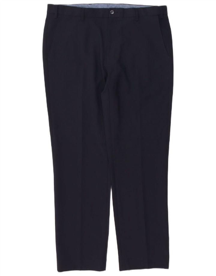 Marks & Spencer Pantalon Chino Coupe Regular Homme W36 L31 Bleu Marine Polyester