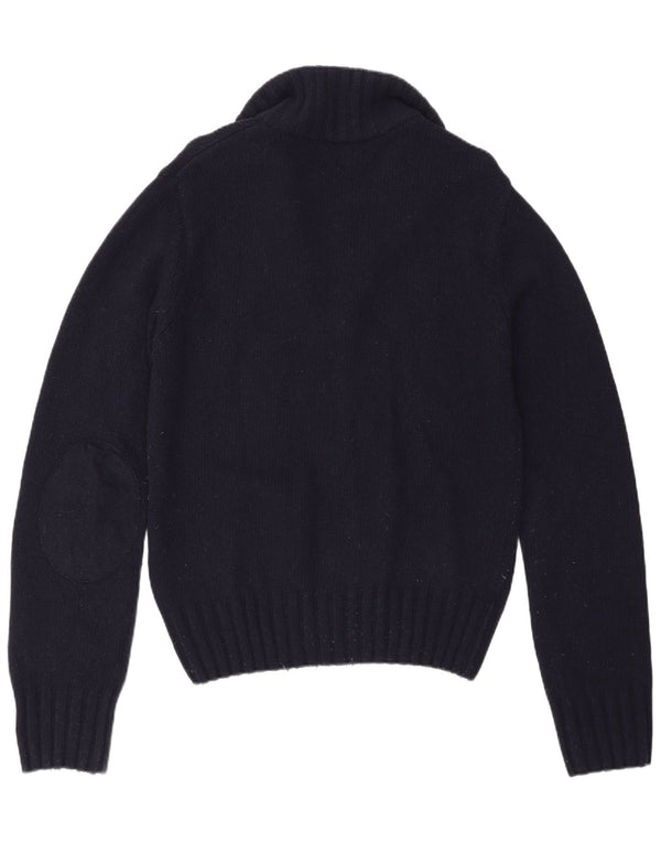 La Martina Cardigan Homme Petit Pull Laine Vierge Bleu Marine