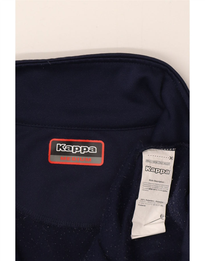 Kappa Sweat-shirt à col zippé pour homme Bleu marine moyen Polyester