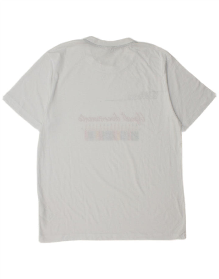 Wilson T-shirt graphique pour hommes, grand, blanc, polyester