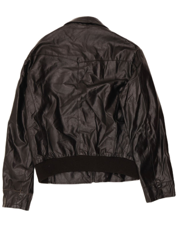 Veste en cuir homme vintage UK 42 XL Cuir noir