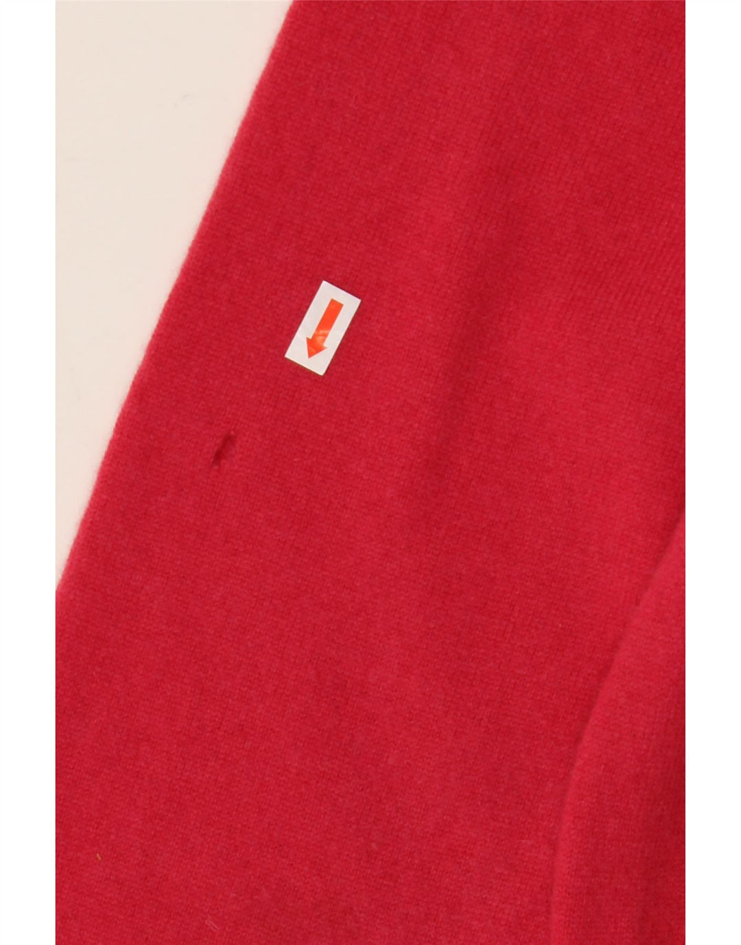 CREW CLOTHING Pull Col V Homme Laine Mérinos Rouge Moyen