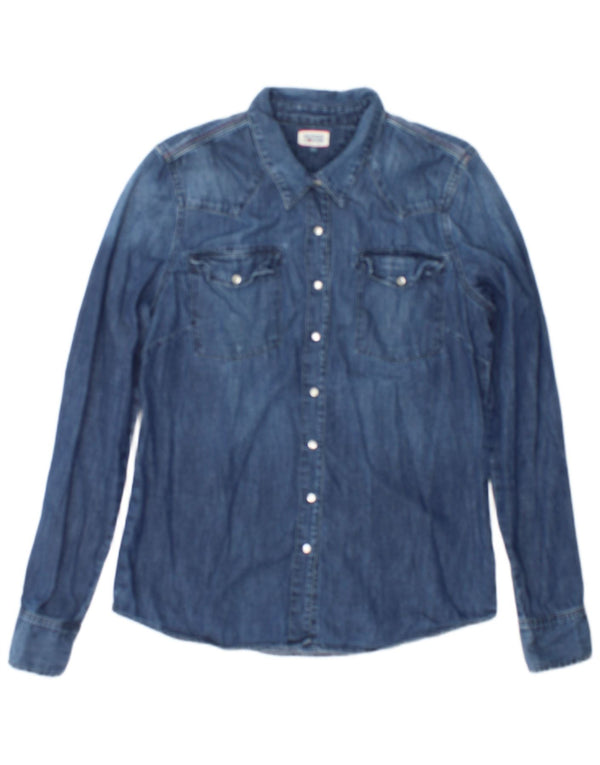 Tommy Hilfiger Chemise en jean pour femme UK 14 Large Bleu marine