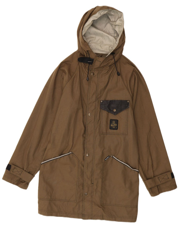 Refrigiwear Veste Parka à capuche pour homme UK 40 Large Kaki Coton