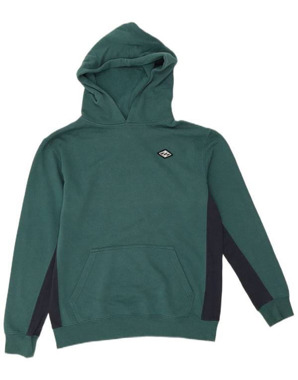 Billabong Pull à capuche pour femme UK 14 Large Vert Colorblock Coton