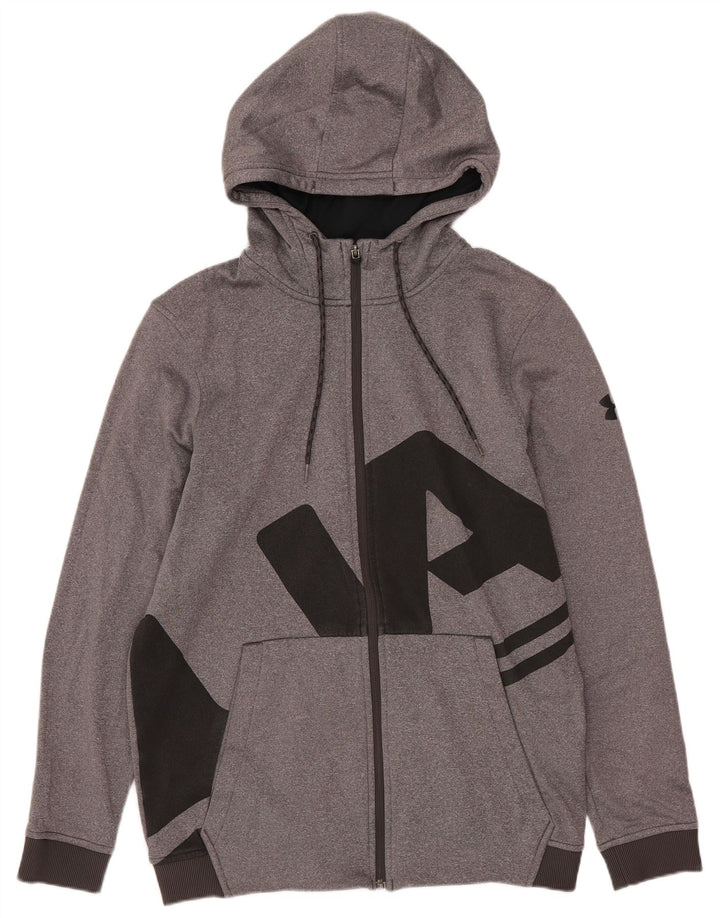 Under Armour Sweat à Capuche Cold Gear Graphic Zip Homme Gris Moyen