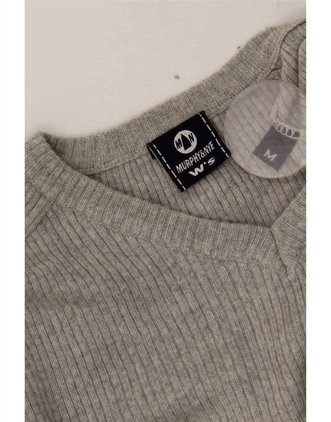 Murphy & Nye Pull court à col en V pour femme Gris moyen UK 12