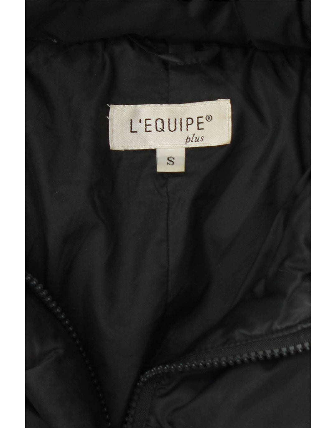 L'EQUIPE Manteau matelassé à capuche pour femme UK 10 Small Noir