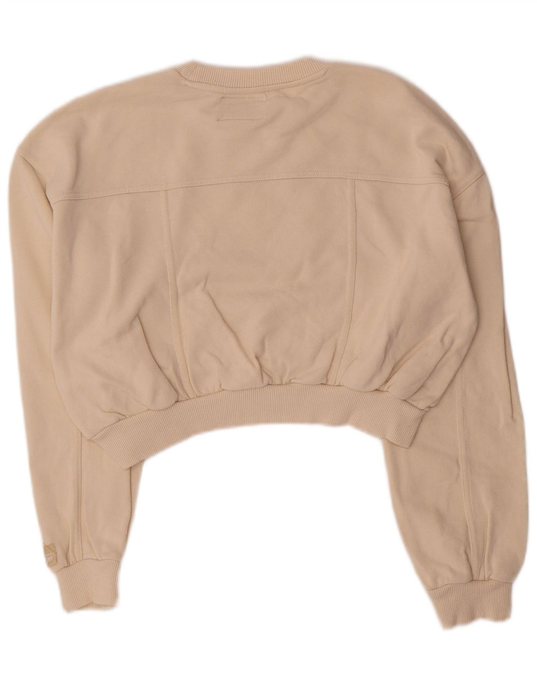 Wrangler Sweat-shirt court pour femme UK 14 en coton beige moyen